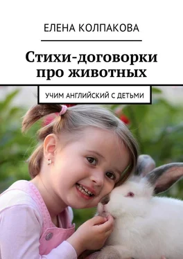Елена Колпакова Стихи-договорки про животных. Учим английский с детьми обложка книги