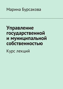 Марина Бурсакова Управление государственной и муниципальной собственностью. Курс лекций обложка книги