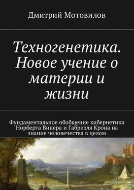 Дмитрий Мотовилов Техногенетика. Новое учение о материи и жизни. Фундаментальное обобщение кибернетики Норберта Винера и Габриэля Крона на знание человечества в целом обложка книги