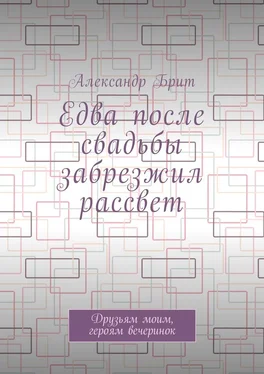 Александр Брит Едва после свадьбы забрезжил рассвет. Друзьям моим, героям вечеринок обложка книги