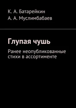 Константин Батарейкин Глупая чушь. Ранее неопубликованные стихи в ассортименте обложка книги