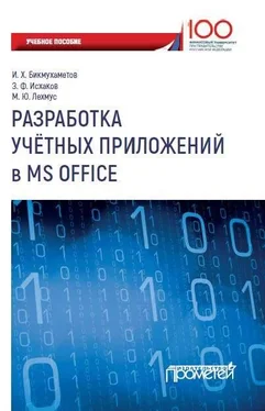 Зуфар Исхаков Разработка учетных приложений в MS Office обложка книги