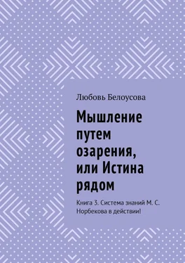 Любовь Белоусова Мышление путем озарения, или Истина рядом. Книга 3. Система знаний М. С. Норбекова в действии! обложка книги