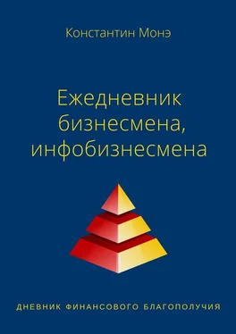 Константин Монэ Ежедневник бизнесмена, инфобизнесмена обложка книги