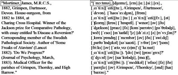 Mortimer James MRCS 1882 Grimpen Dartmoor Devon Housesurgeon from - фото 12