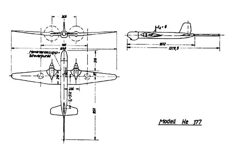 Чертеж Не177V1 2 июня 1937 года Хейнкелю было разрешено начать строительство - фото 9