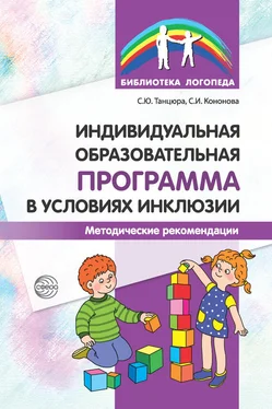 Софья Кононова Индивидуальная образовательная программа в условиях инклюзии. Методические рекомендации обложка книги