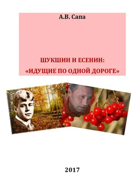 Александр Сапа В.М.Шукшин и С.А.Есенин: «идущие по одной дороге» обложка книги