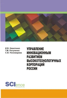 Светлана Пономарева Управление инновационным развитием высокотехнологичных корпораций России обложка книги