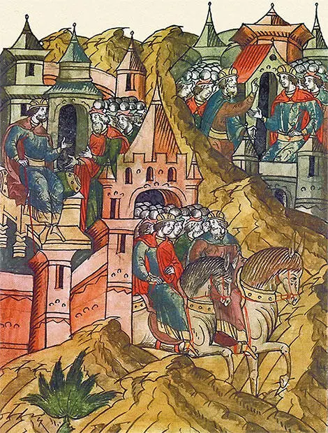 Великий князь Владимир Мономах выводит своего сына князя Мстислава из - фото 8