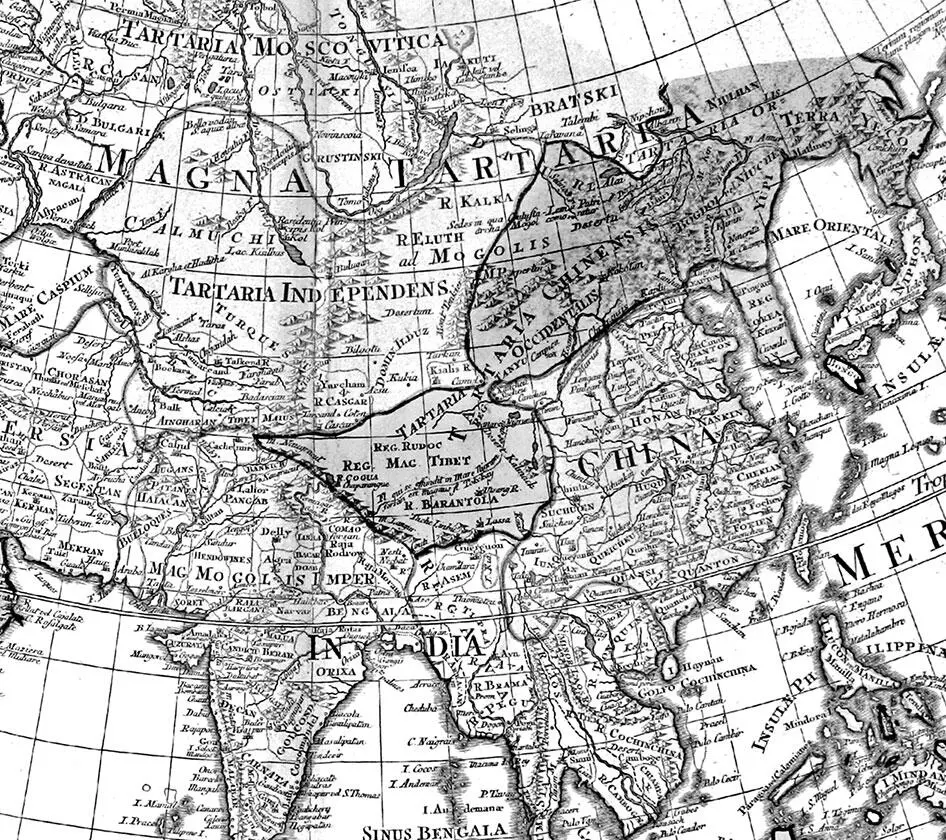 Рис 64 Фрагмент карты Азии 1772 года Гийома Делиля и Тобиаса Конрада Лоттера - фото 64