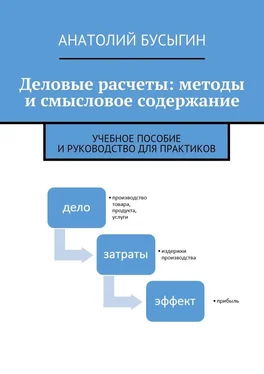 Анатолий Бусыгин Деловые расчеты: методы и смысловое содержание обложка книги