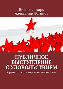 Александр Логинов Публичное выступление с удовольствием. 7 рецептов ораторского мастерства обложка книги