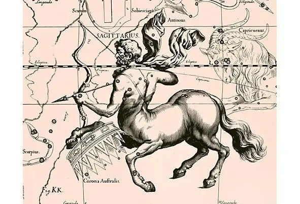 О43 Зодиакальное созвездие Стрелец SAGITTARIUS из Атласа Uranographia Яна - фото 3