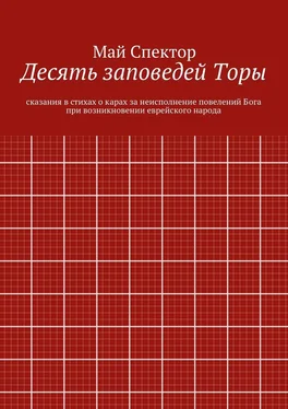 Май Спектор Десять заповедей Торы. сказания в стихах о карах за неисполнение повелений Бога при возникновении еврейского народа обложка книги