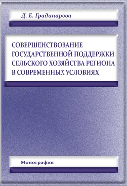 Дарья Градинарова Совершенствование государственной поддержки сельского хозяйства региона в современных условиях обложка книги