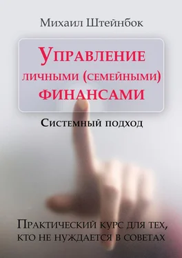 Михаил Штейнбок Управление личными (семейными) финансами. Системный подход. Практический курс для тех, кто не нуждается в советах обложка книги