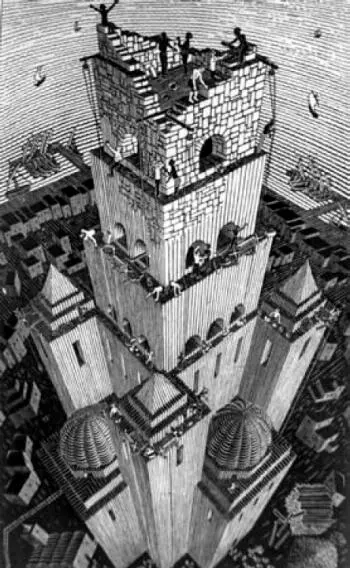 Вавилонская башня Гравюра М Эшера 1928 г Много позднее идея божественной - фото 2