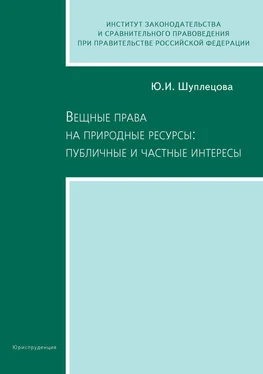 Юлия Шуплецова Вещные права на природные ресурсы: публичные и частные интересы обложка книги