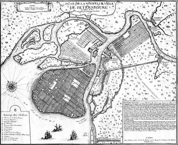 Карта СанктПетербурга Н де Фера 1717 год Имперский период в жизни России - фото 10
