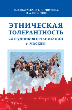 Владимир Никитюк Этническая толерантность сотрудников организации г. Москвы обложка книги