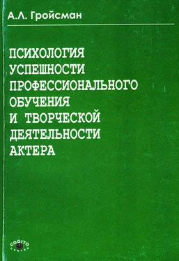 Алексей Гройсман Психология успешности профессионального обучения и творческой деятельности актера обложка книги