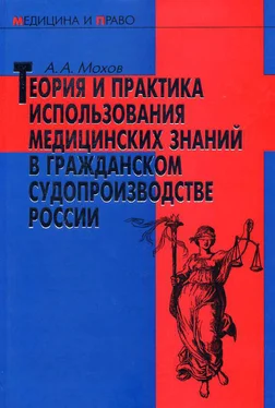 Александр Мохов Теория и практика использования медицинских знаний в гражданском судопроизводстве России обложка книги