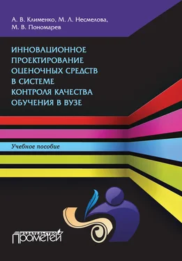 Андрей Клименко Инновационное проектирование оценочных средств в системе контроля качества обучения в вузе обложка книги