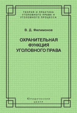 Вадим Филимонов Охранительная функция уголовного права обложка книги