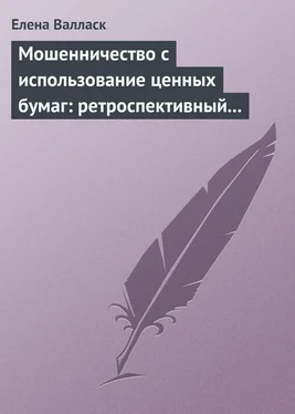 Елена Валласк Мошенничество с использованием ценных бумаг: ретроспективный анализ, криминалистическая характеристика и программы расследования обложка книги