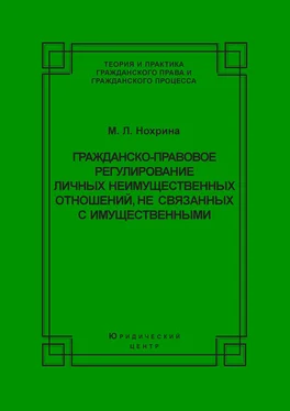 Марина Нохрина Гражданско-правовое регулирование личных неимущественных отношений, не связанных с имущественными обложка книги