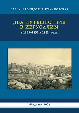 Елена Румановская Два путешествия в Иерусалим в 1830–1831 и 1861 годах обложка книги