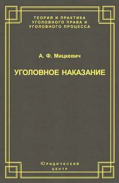 Александр Мицкевич Уголовное наказание: понятие, цели и механизмы действия