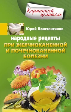 Юрий Константинов Народные рецепты при желчнокаменной и почекаменной болезни обложка книги