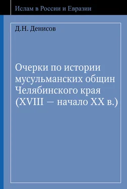 Денис Денисов Очерки по истории мусульманских общин Челябинского края (XVIII – начало ХХ в.) обложка книги