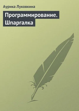 Аурика Луковкина Программирование. Шпаргалка обложка книги