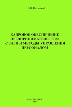 Валерий Пилявский Кадровое обеспечение предпринимательства: стили и методы управления персоналом обложка книги