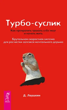 Дмитрий Леушкин Турбо-Суслик. Как прекратить трахать себе мозг и начать жить. Брутальная скоростная система для расчистки залежей ментального дерьма обложка книги