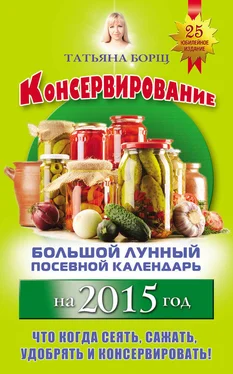 Татьяна Борщ Консервирование. Большой лунный посевной календарь на 2015 год обложка книги