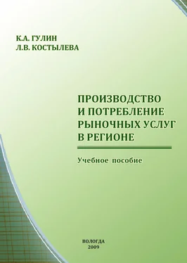 Константин Гулин Производство и потребление рыночных услуг в регионе обложка книги