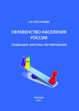 Людмила Костылева Неравенство населения России: тенденции, факторы, регулирование обложка книги