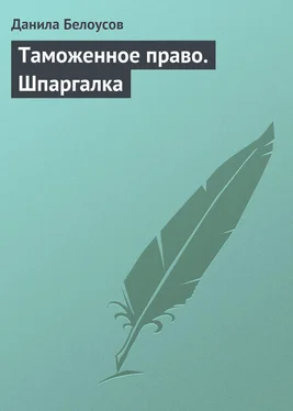 Данила Белоусов Таможенное право. Шпаргалка обложка книги