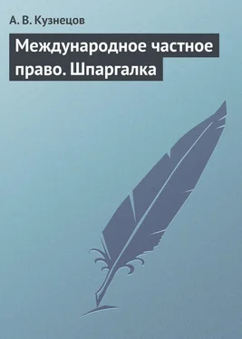 А. Кузнецов Международное частное право. Шпаргалка обложка книги