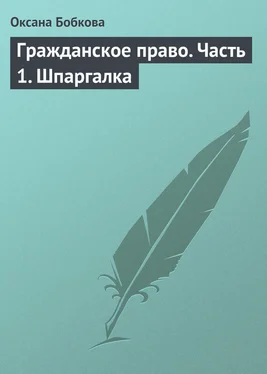 Оксана Бобкова Гражданское право. Часть 1. Шпаргалка обложка книги