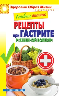 Марина Смирнова Лечебное питание. Рецепты при гастрите и язвенной болезни обложка книги