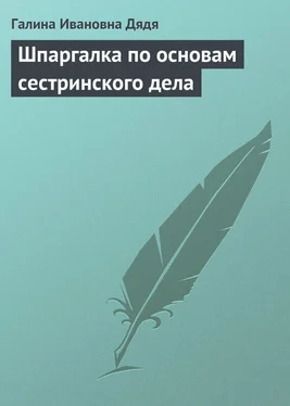 Галина Дядя Шпаргалка по основам сестринского дела обложка книги