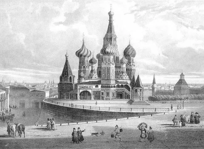 Собор Василия Блаженного Литография ЛПА Бишбуа Середина XIX века Личность - фото 13