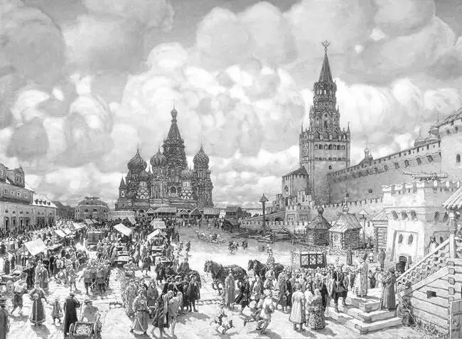 АМ Васнецов Красная площадь во второй половине XVII века При Софье был - фото 20
