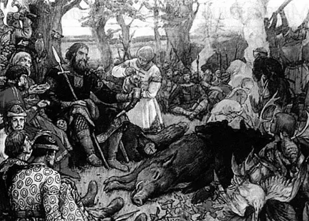 Отдых великого князя Владимира Мономаха после охоты Художник В М Васнецов - фото 1