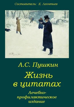 Константин Леонтьев Пушкин. Жизнь в цитатах: Лечебно-профилактическое издание обложка книги